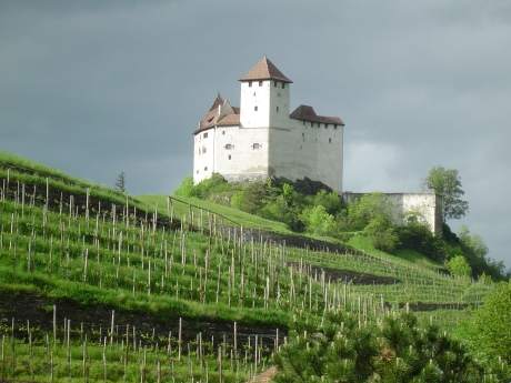 p1 dark middle ages castle without a moat - unconquerably and impregnable - burg gutenberg balzers/liechtenstein