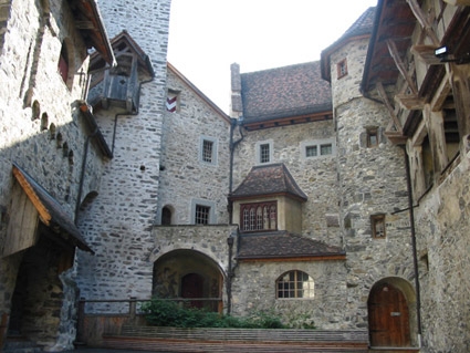 p7 - dark middle ages castle without a moat - unconquerably and impregnable - burg gutenberg balzers/liechtenstein - inner