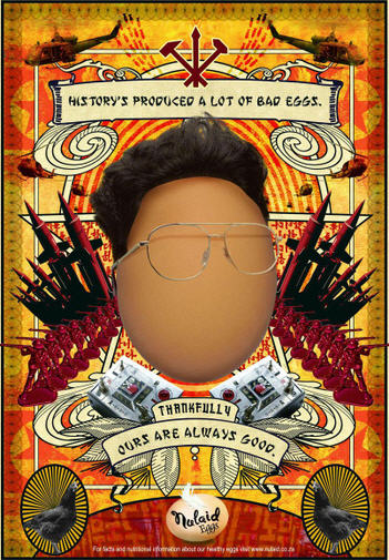 History produced a lot of bad eggs (Kim Jong) - Thanksfully ours are allways good - creative advertising promotion by Nulaid Eggs