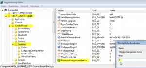 Annoying Windows 7 Docking Dialog Size - Changes in Registry