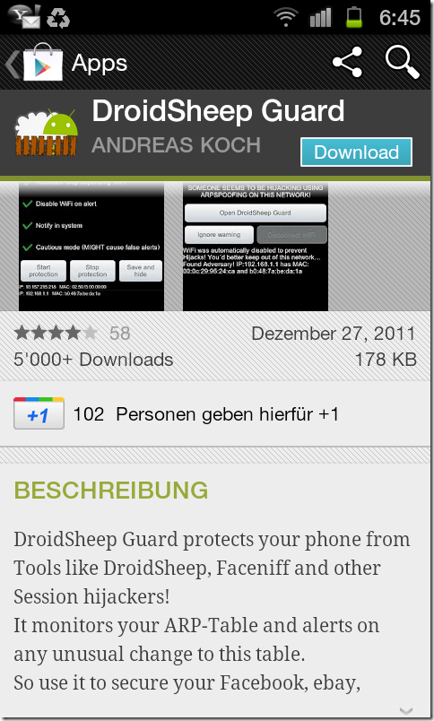 Save-DroidSheepGuard  (against smartphone session hijacking apps)